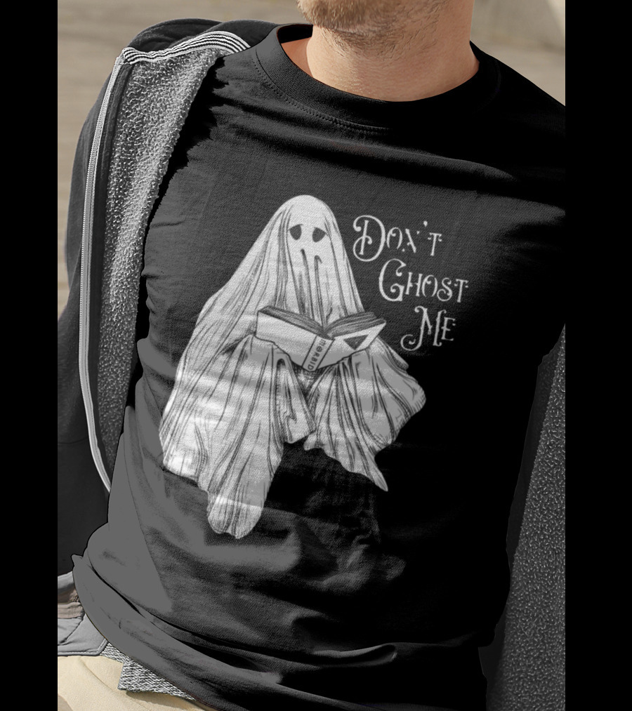 Morbid Don't Ghost Me Halloween Ghost Reading Book T-Shirt
