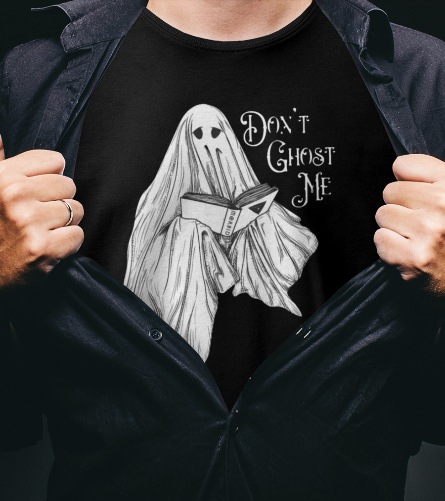 Morbid Don't Ghost Me Halloween Ghost Reading Book T-Shirt