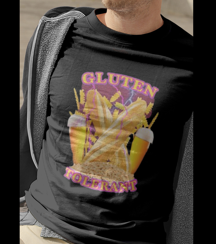 Gluten Tolerant Baguette Wheat Beer Lightning T-Shirt