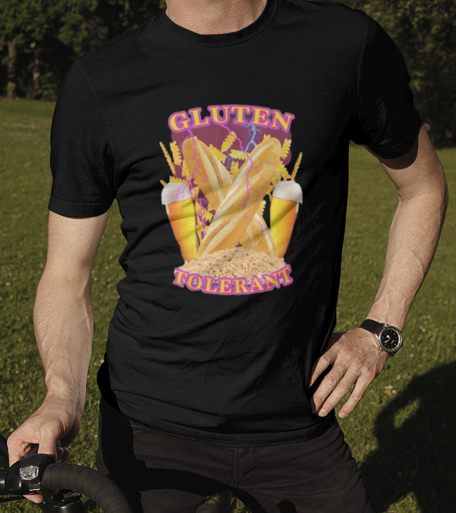 Gluten Tolerant Baguette Wheat Beer Lightning T-Shirt