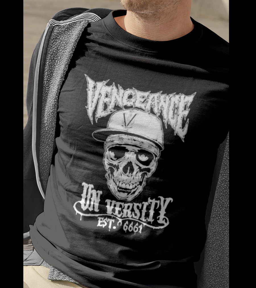Vengeance University Skull Est. 6661 T-Shirt