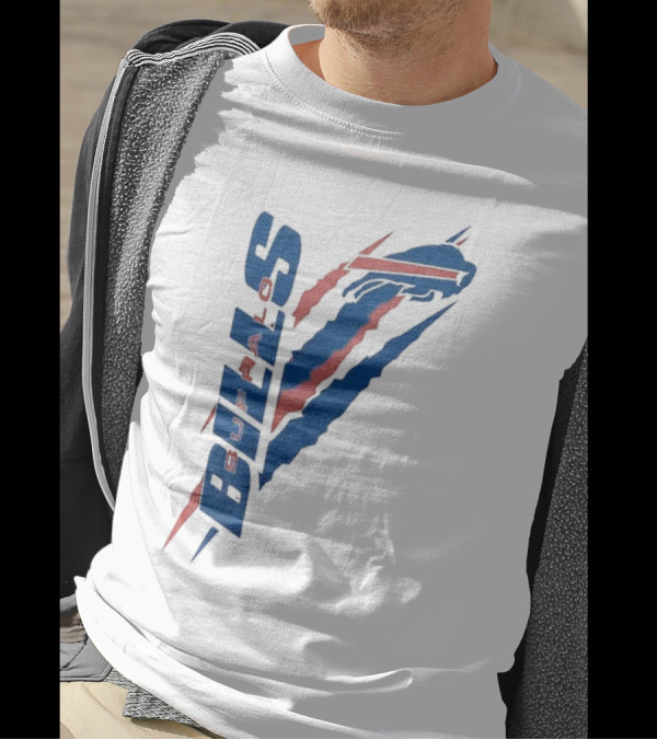 Buffalo Bills Starter Scratch Logo With Red And Blue Elements T-Shirt