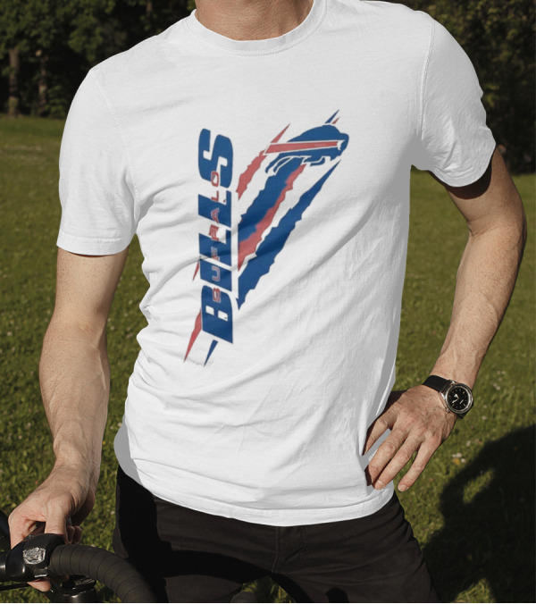 Buffalo Bills Starter Scratch Logo With Red And Blue Elements T-Shirt