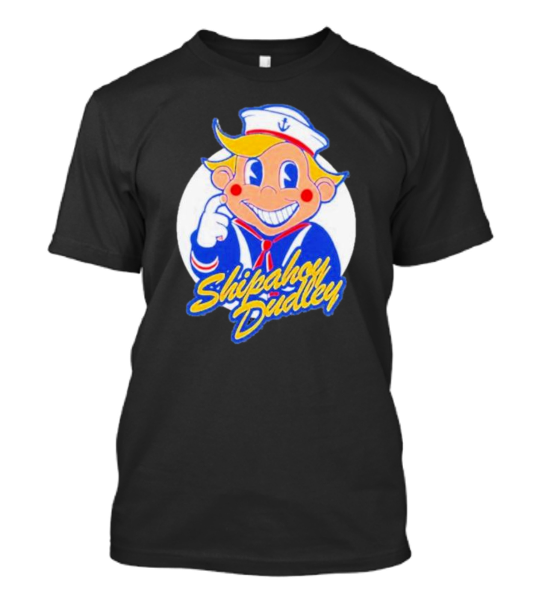 Shipahoy Dudley Sailor Character With Bendy Smile T-Shirt