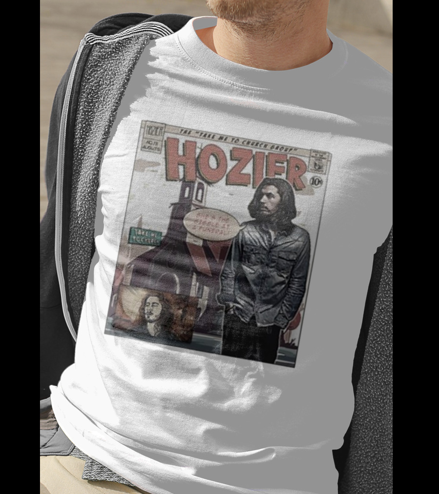 Hozier Comic Style Art She's The Giggle At A Funeral Take Me To Church T-Shirt