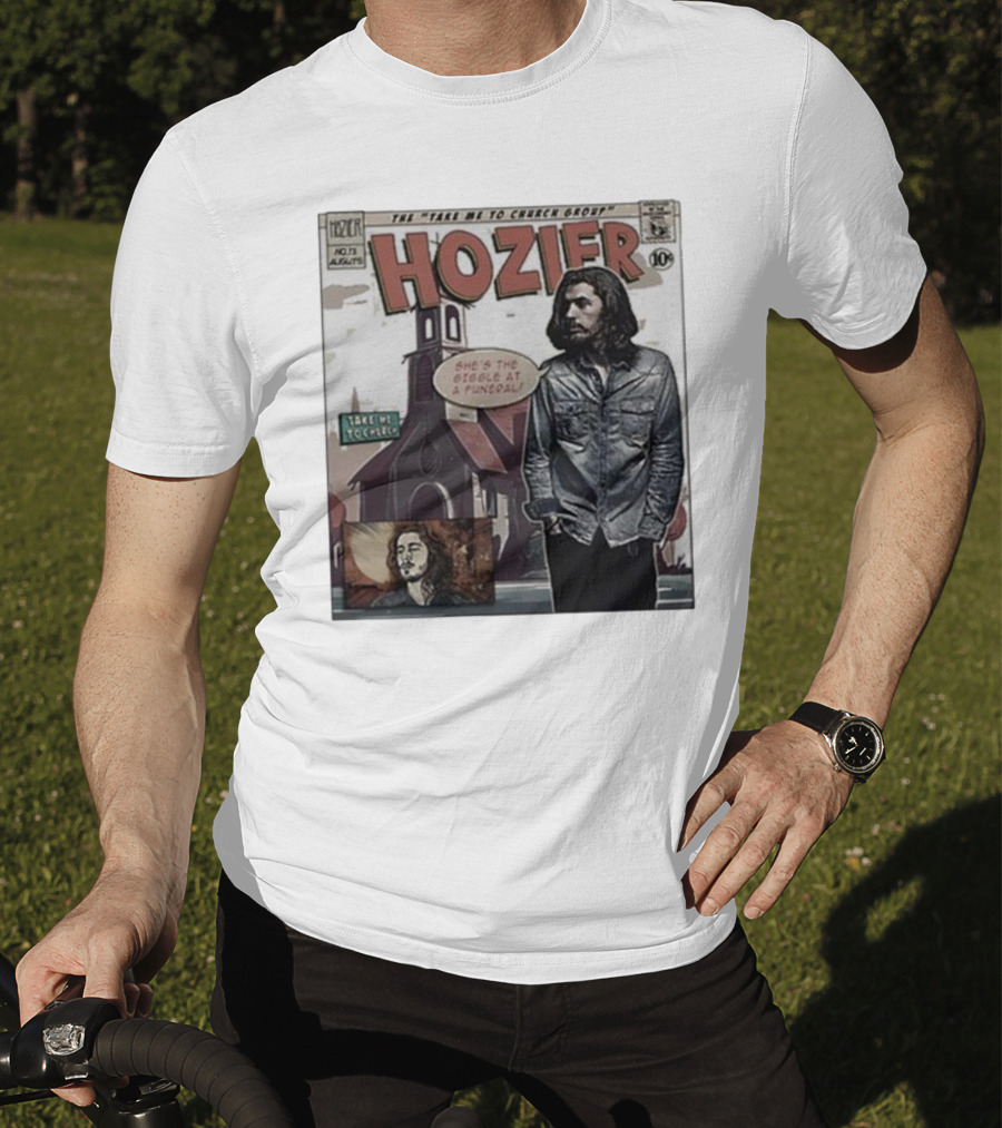 Hozier Comic Style Art She's The Giggle At A Funeral Take Me To Church T-Shirt