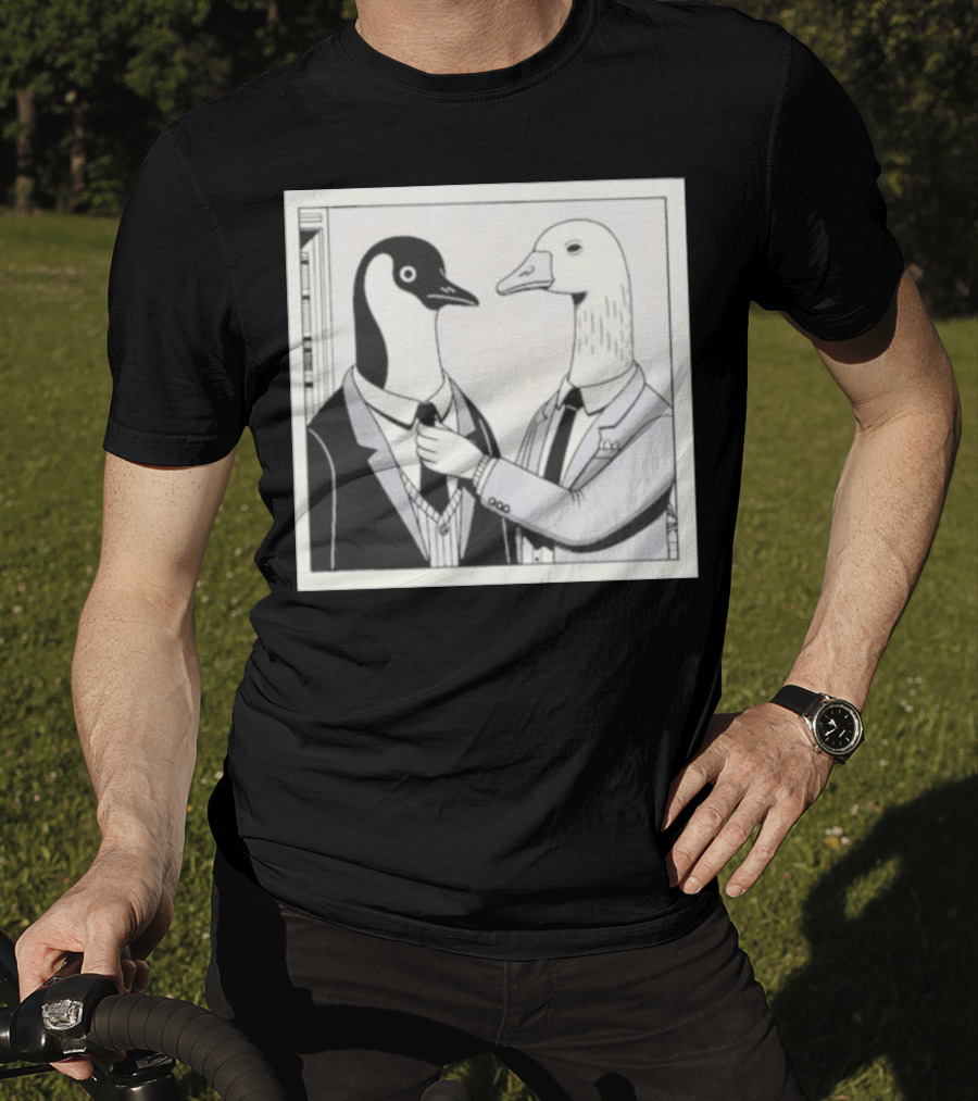 Gentlemen Duck And Penguin In Suits T-Shirt