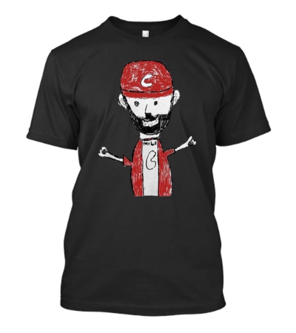 Liam Castellanos Cartoon Character With C Logo On Red Cap T-Shirt
