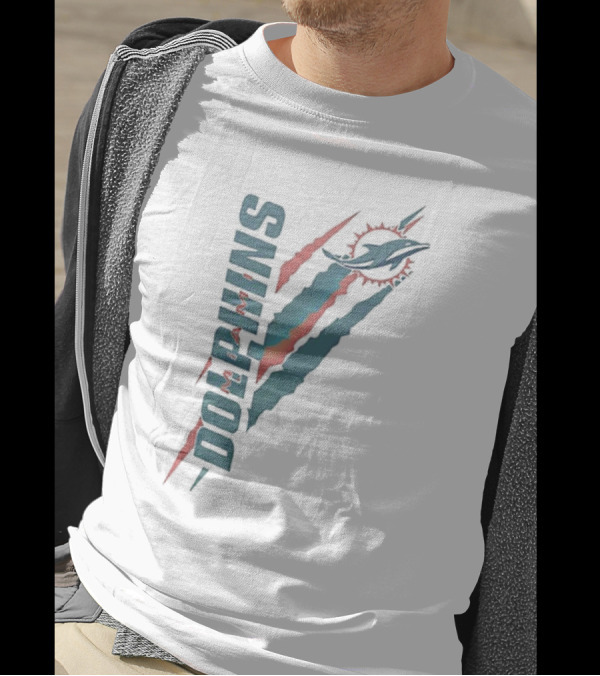 Miami Dolphins Scratch Logo Starter T-Shirt