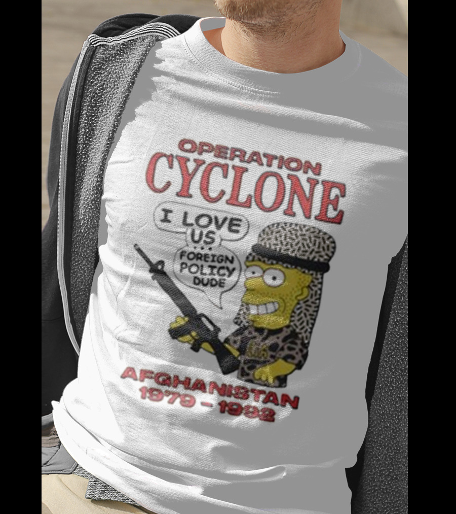 Operation Cyclone Afghanistan 1979-1989 Cartoon Character With Gun T-Shirt