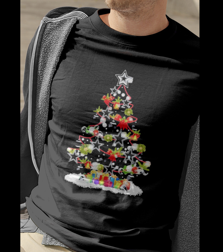 Dallas Cowboys Christmas Tree Star Ornaments T-Shirt