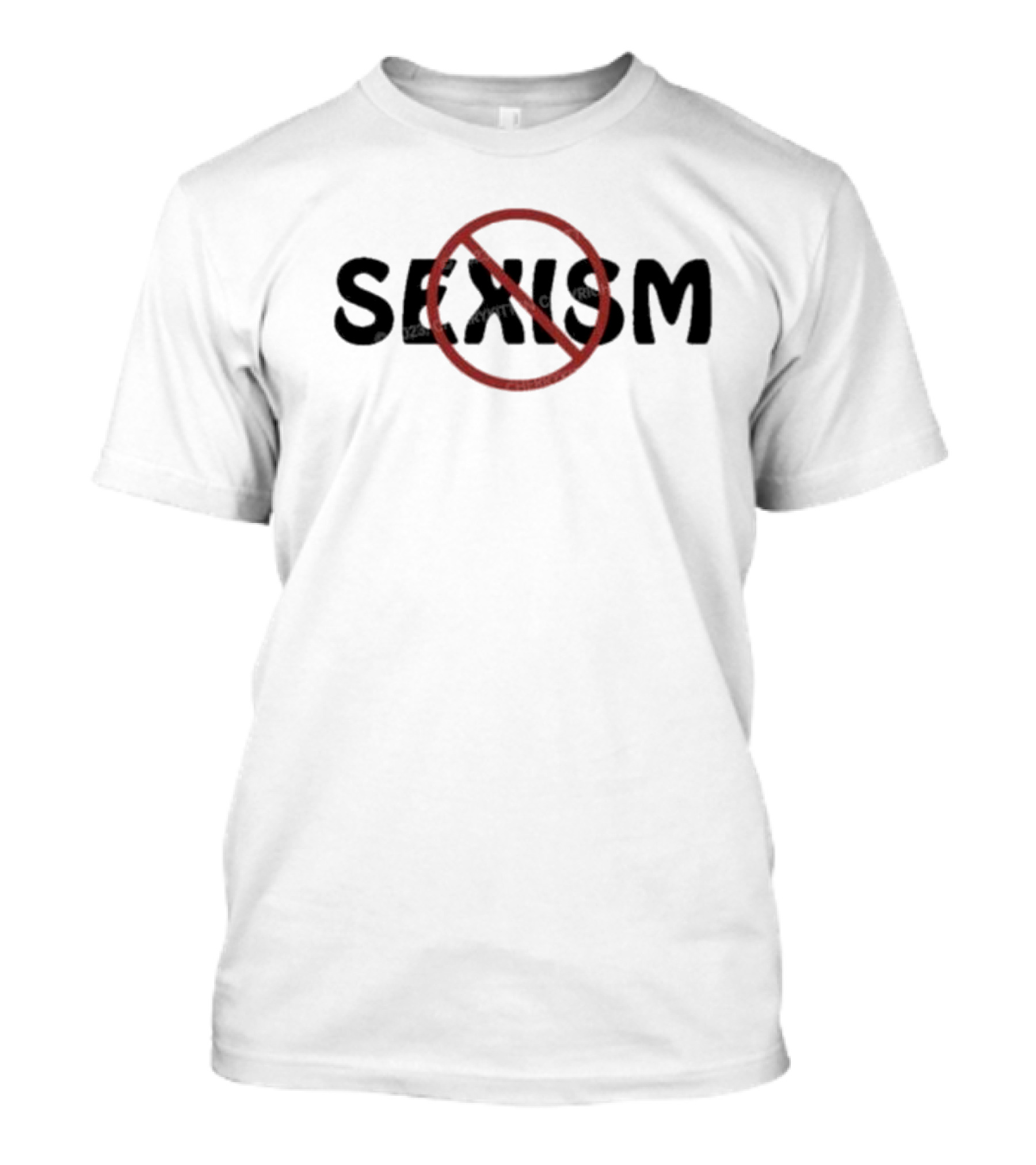 Prohibit Sexism Symbol With Red Circle And Slash T-Shirt