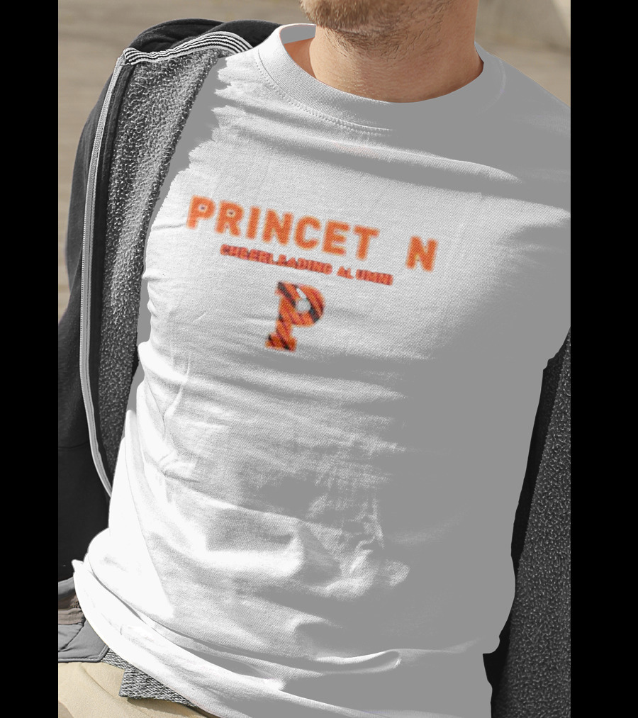 Princeton Cheerleading Alumni Homecoming P Tiger Stripe Letter P T-Shirt