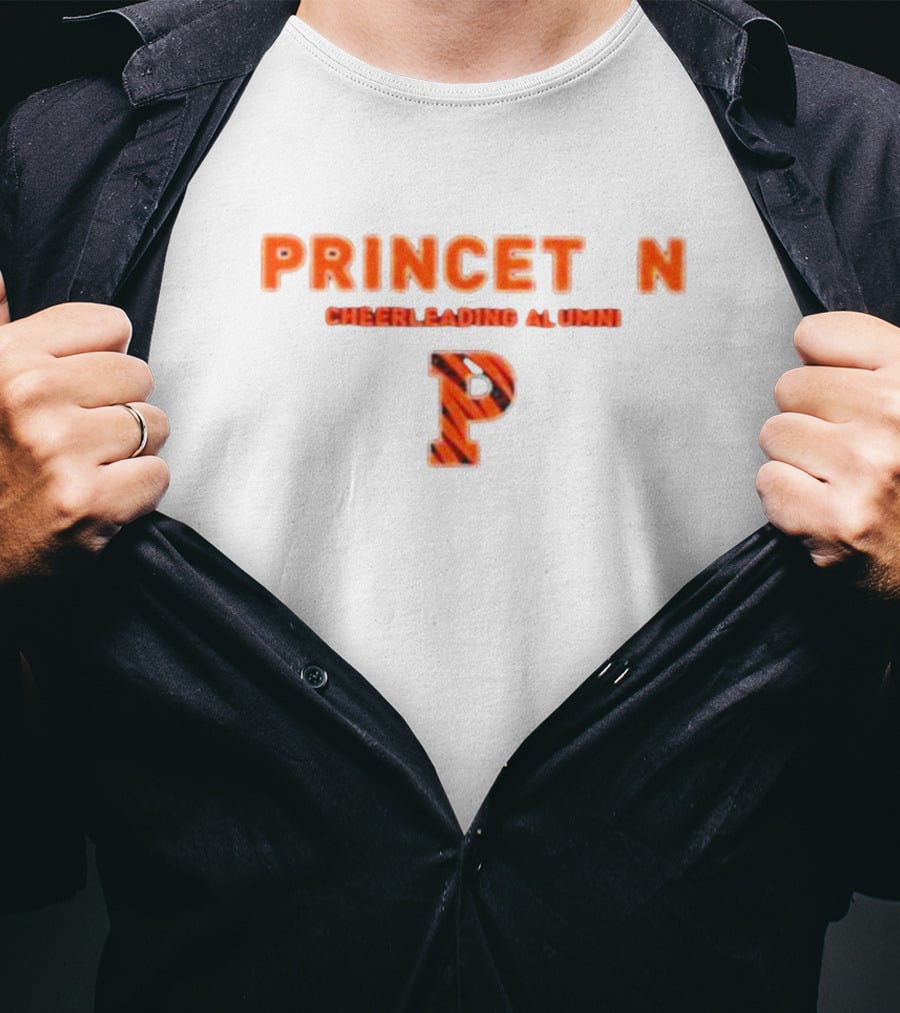 Princeton Cheerleading Alumni Homecoming P Tiger Stripe Letter P T-Shirt