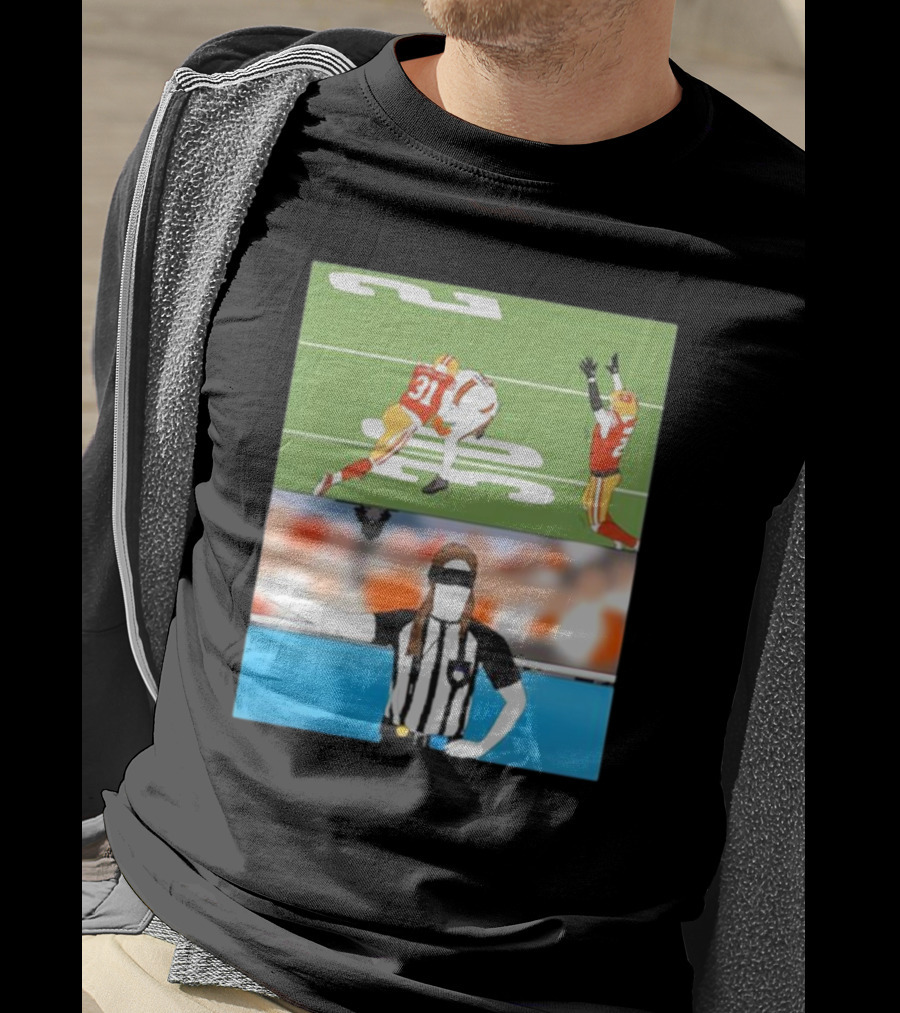 Rita Oak Day 40 Ref Box Blindfolded Referee Football Scene T-Shirt