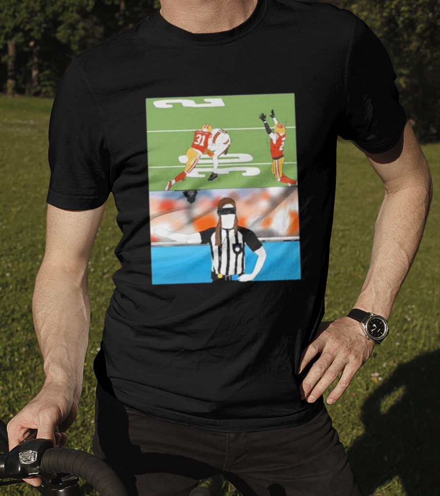 Rita Oak Day 40 Ref Box Blindfolded Referee Football Scene T-Shirt