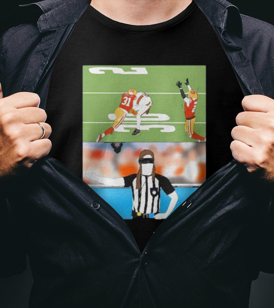 Rita Oak Day 40 Ref Box Blindfolded Referee Football Scene T-Shirt