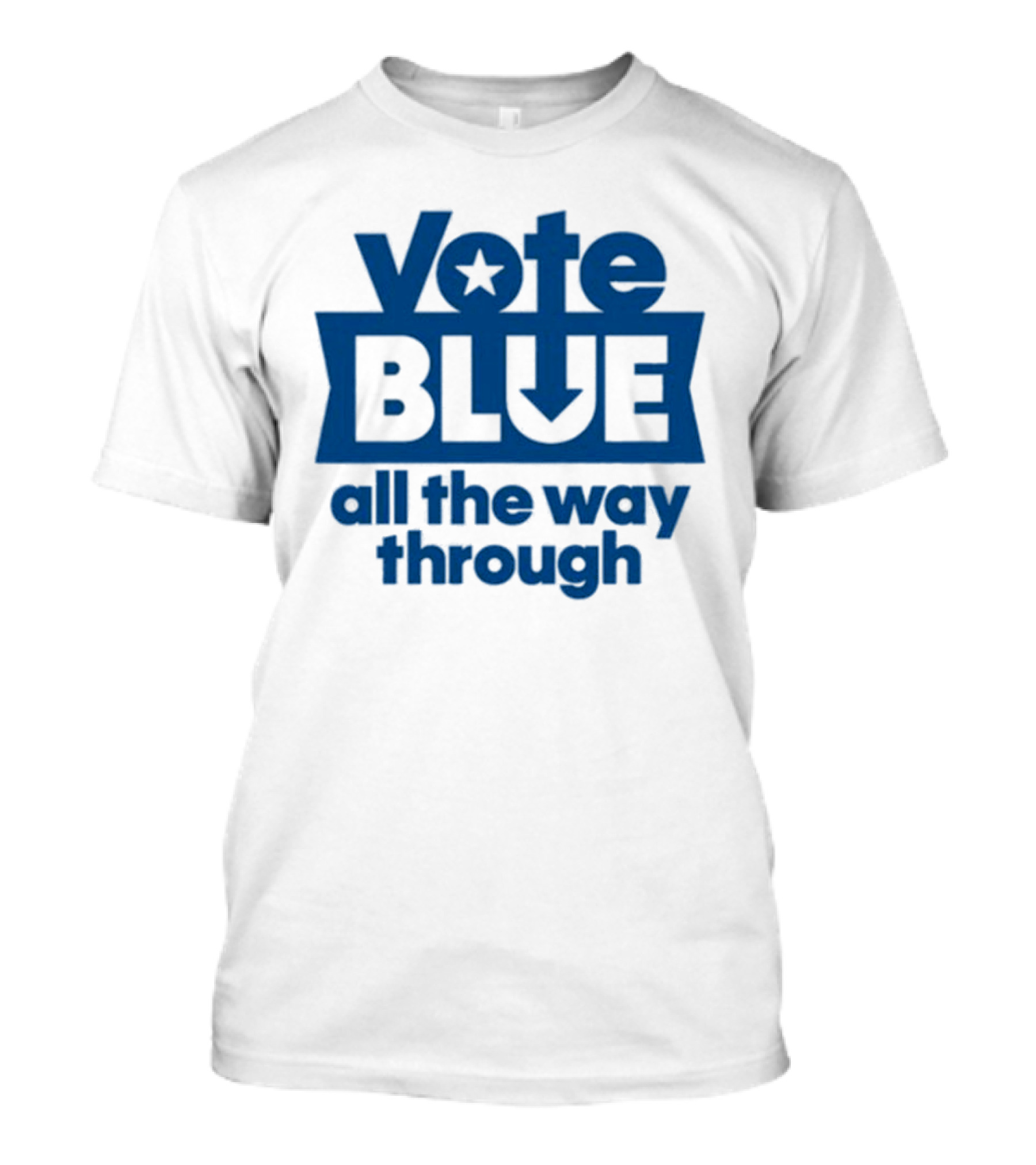 Vote Blue All The Way Through Star Arrow T-Shirt