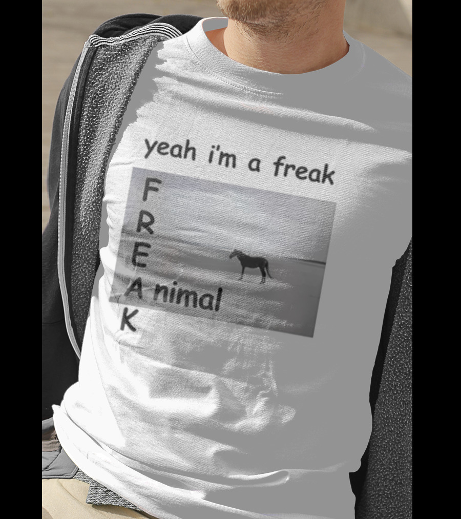 Yeah I'm A Freak Animal Zebra Standing Alone In Serengeti Sunset T-Shirt
