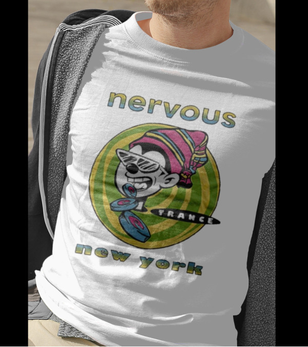 Nervous Trance New York Iconic Cartoon DJ T-Shirt