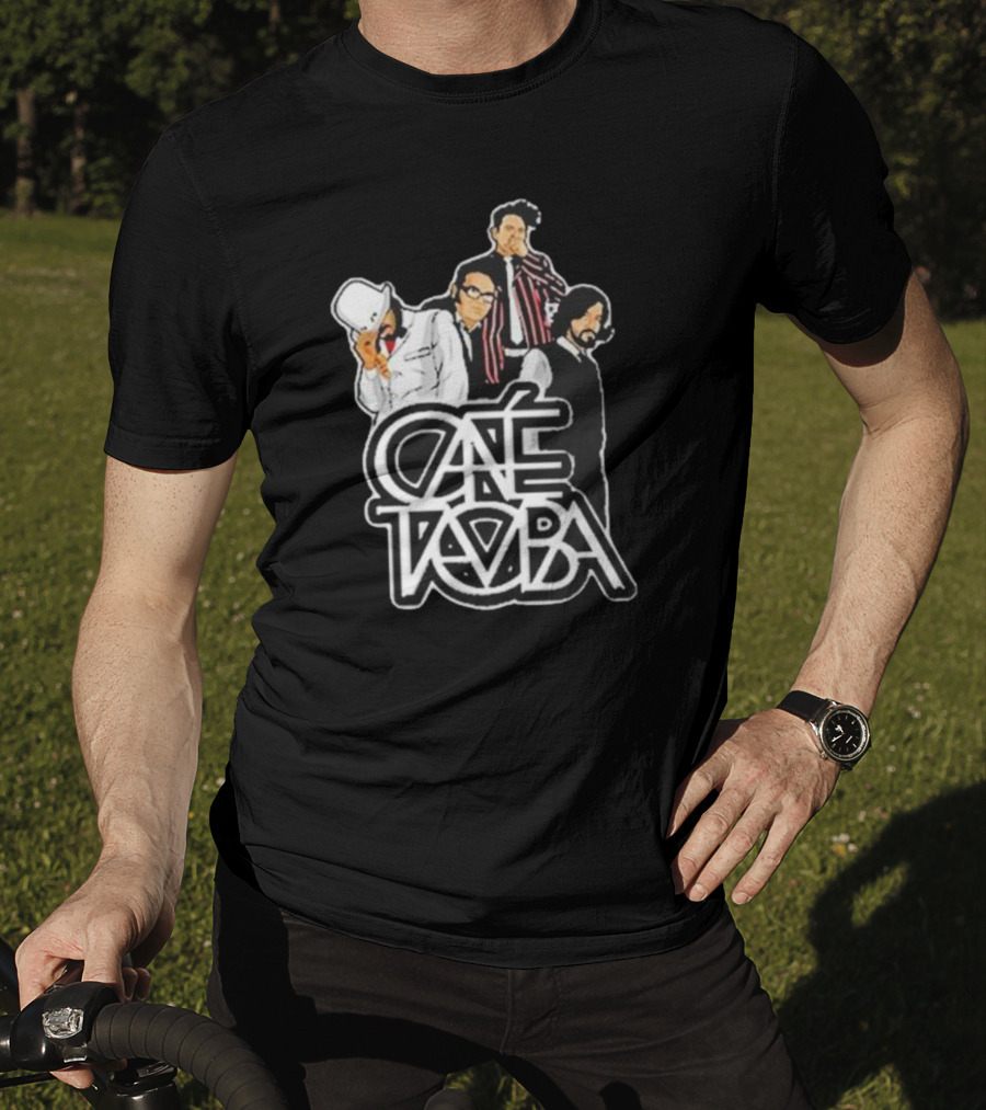 Café Tacuba Band Members Graphic Black T-Shirt