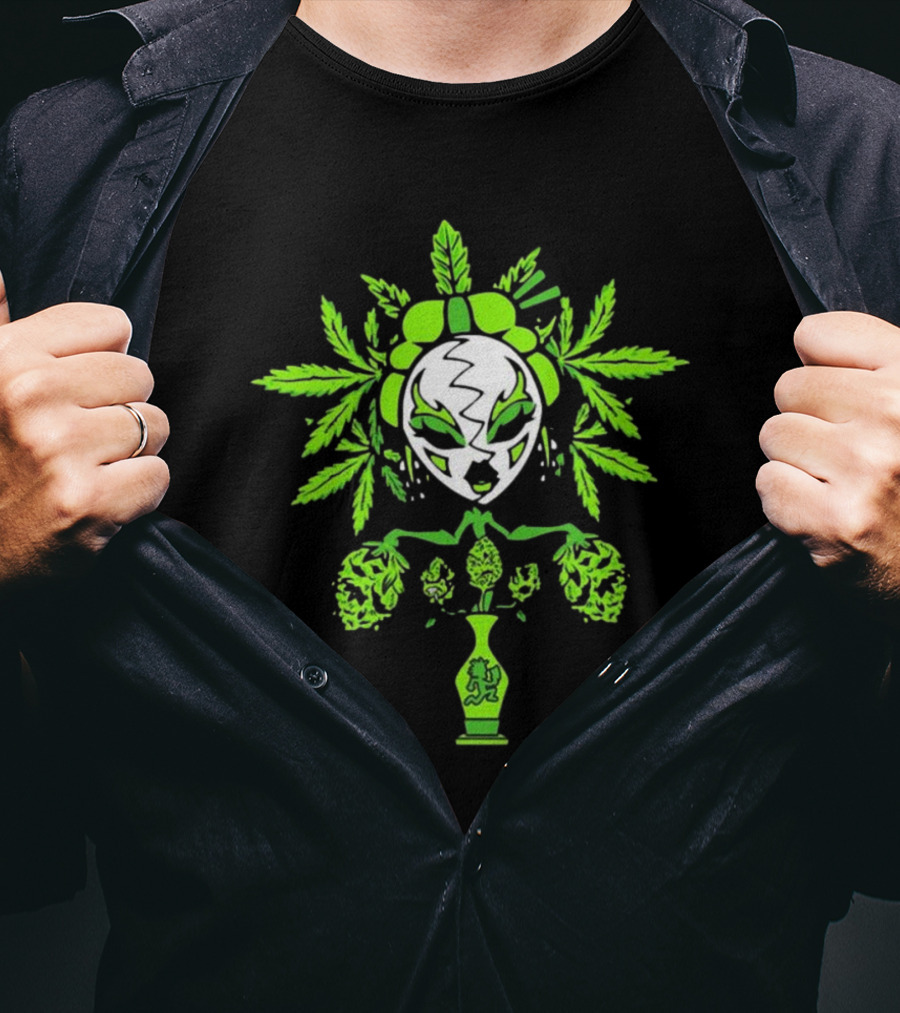 Insane Clown Posse Yum Yum 420 Weed Leaf Mask Hatchetman Juggalos T-Shirt