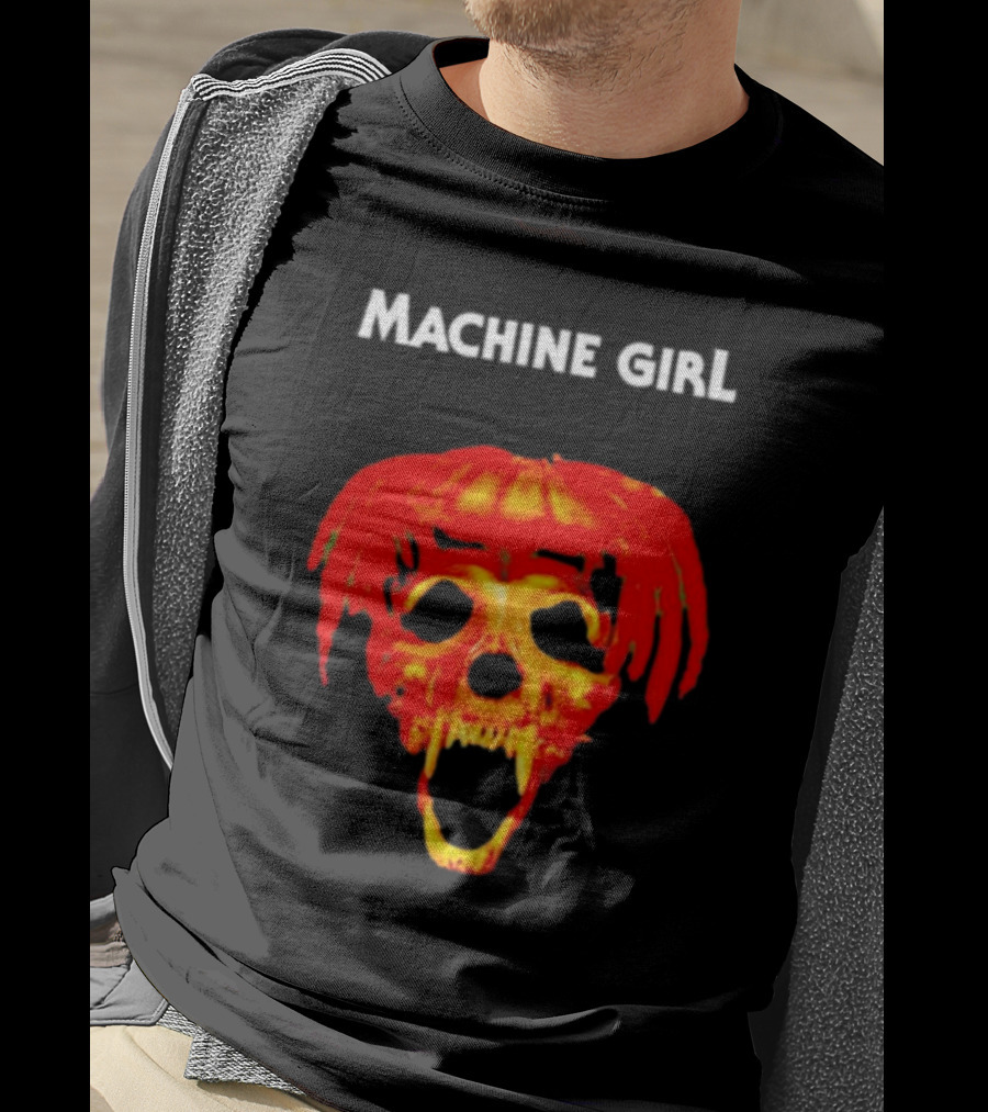 Machine Girl Skull Pumpkin Face T-Shirt