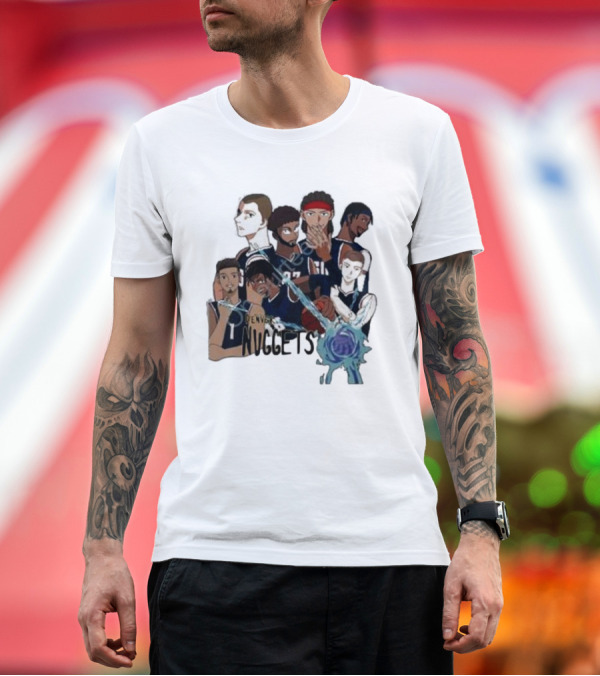 Premium T-Shirt: Denver Nuggets Jjk Jujutsu Kaisen Anime Crossover Fan Merch T-Shirt Denver Nuggets Jjk Jujutsu Kaisen Anime Crossover Fan Merch T-Shirt