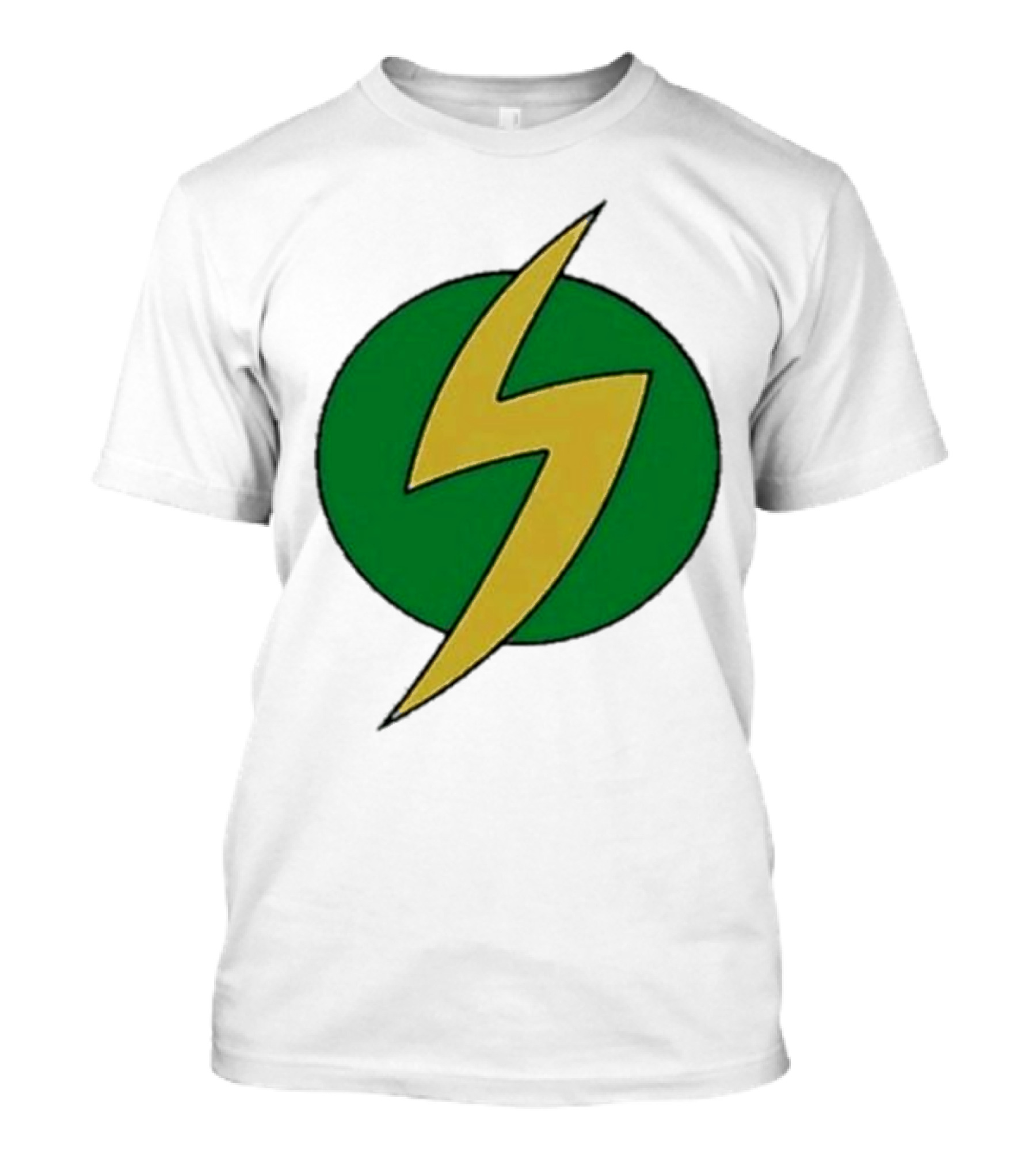 PowerEdd Green Yellow Lightning Bolt T-Shirt