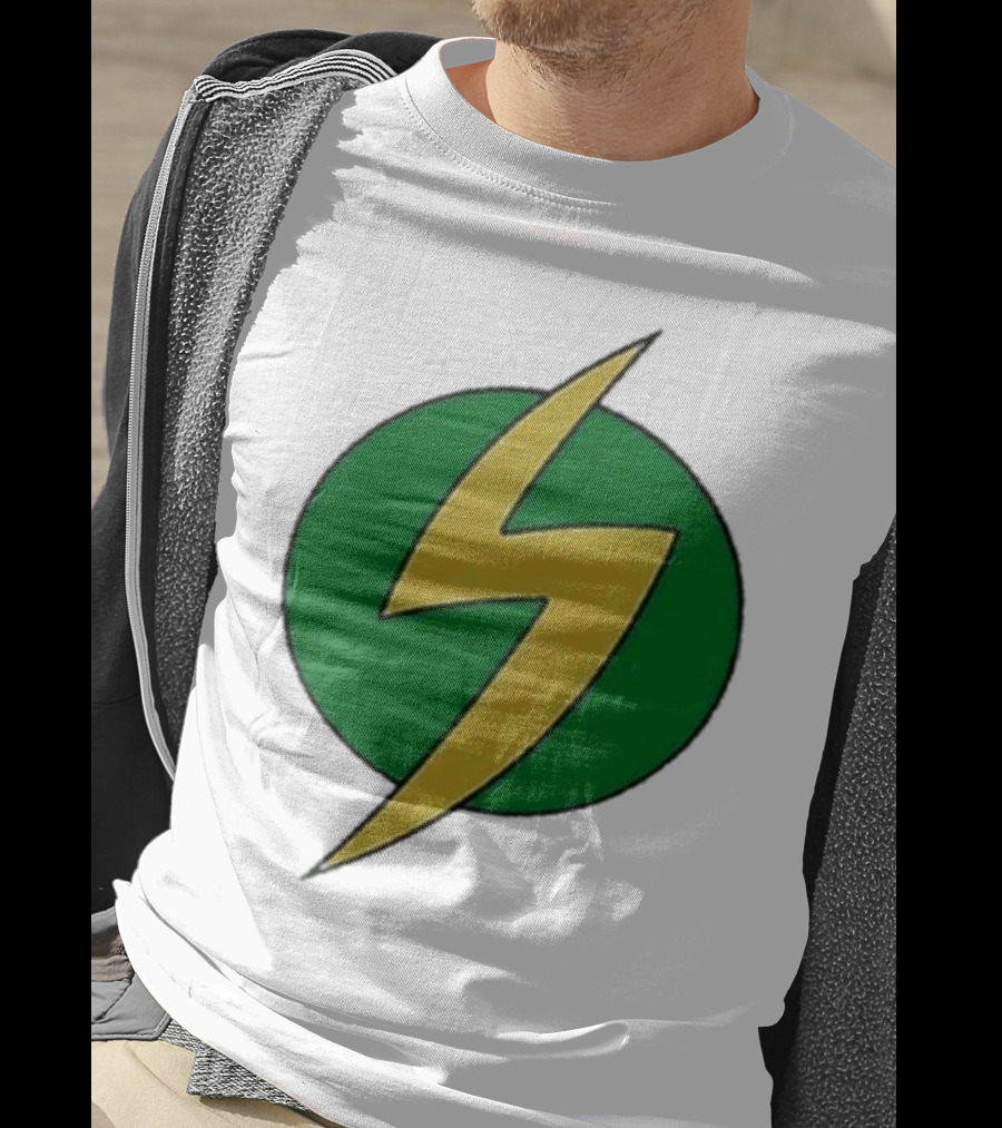 PowerEdd Green Yellow Lightning Bolt T-Shirt