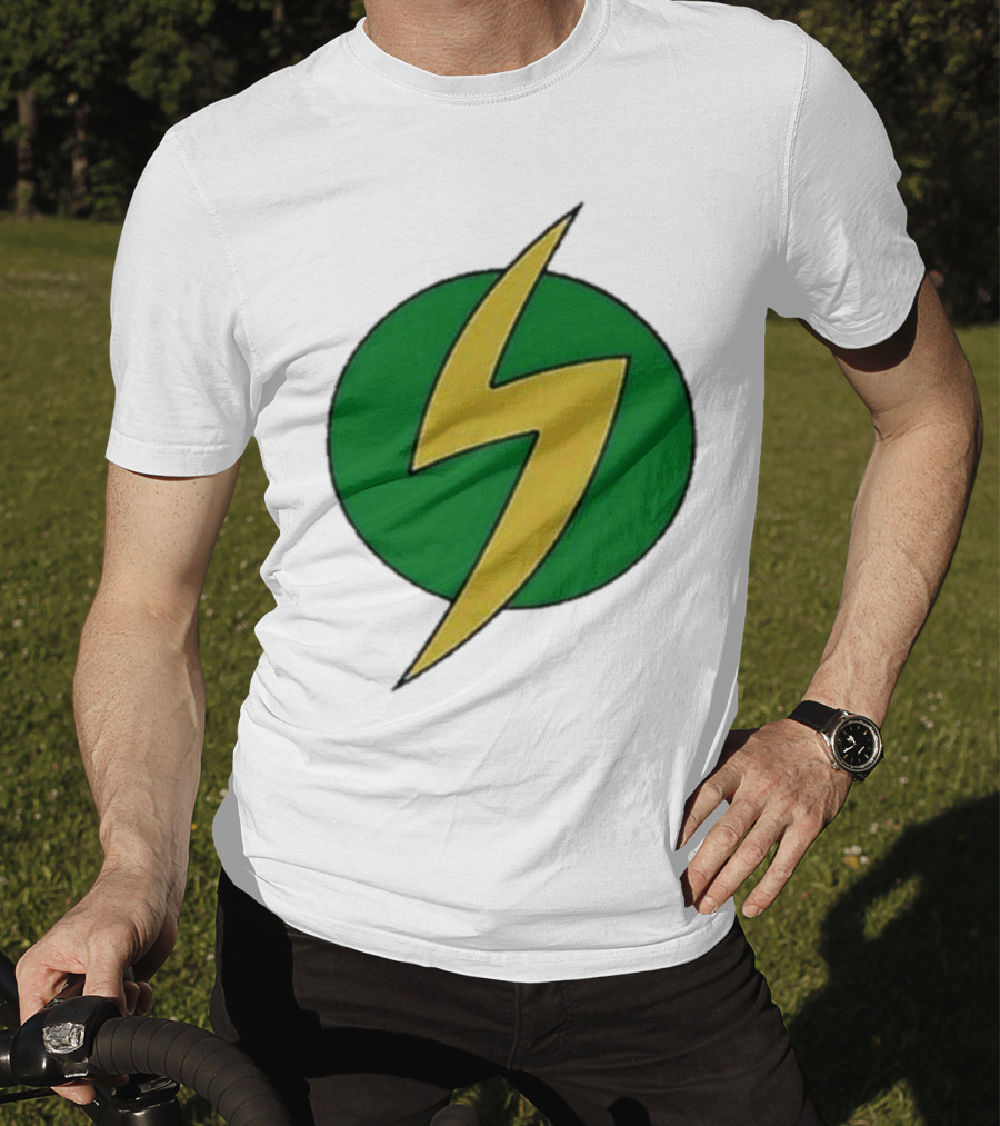 PowerEdd Green Yellow Lightning Bolt T-Shirt