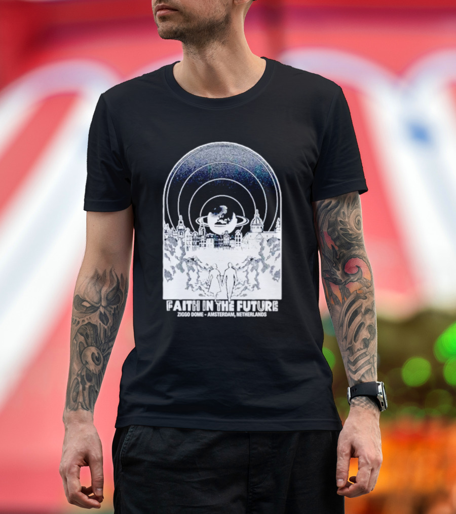 Faith in the Future Ziggo Dome Amsterdam Netherlands Planetary Skyline Tour T-Shirt