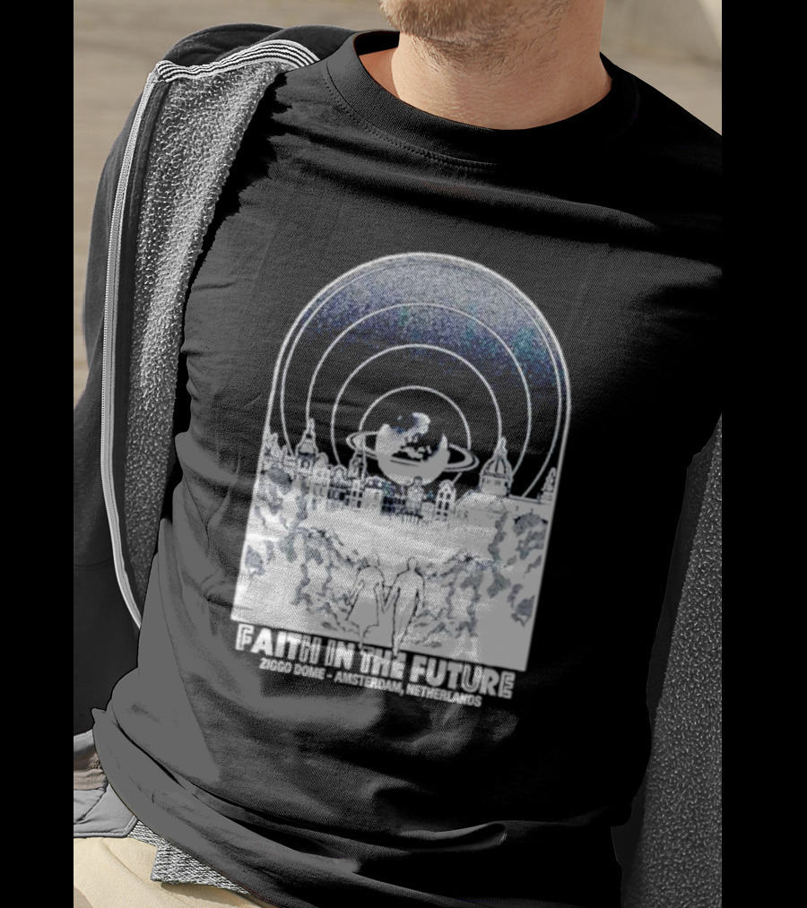 Faith In The Future Ziggo Dome Amsterdam Netherlands Planetary Skyline Tour T-Shirt