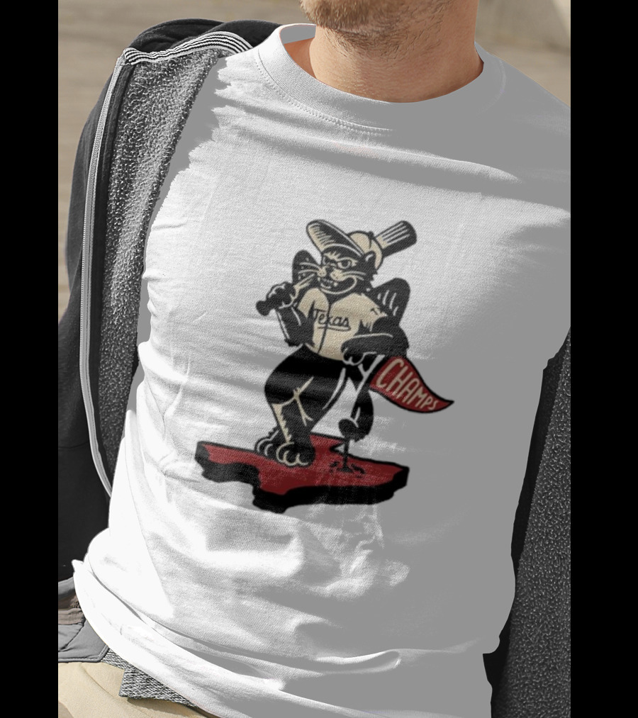 Texas Champs Bisonball Mascot Victory T-Shirt