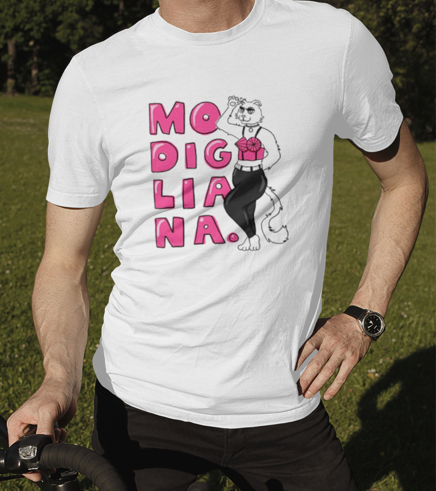 Modigliana Cat Fashion Style T-Shirt