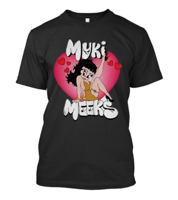 Myki Meeks Heart Cartoon Character With Hearts T-Shirt