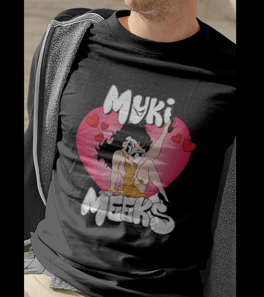 Myki Meeks Heart Cartoon Character With Hearts T-Shirt