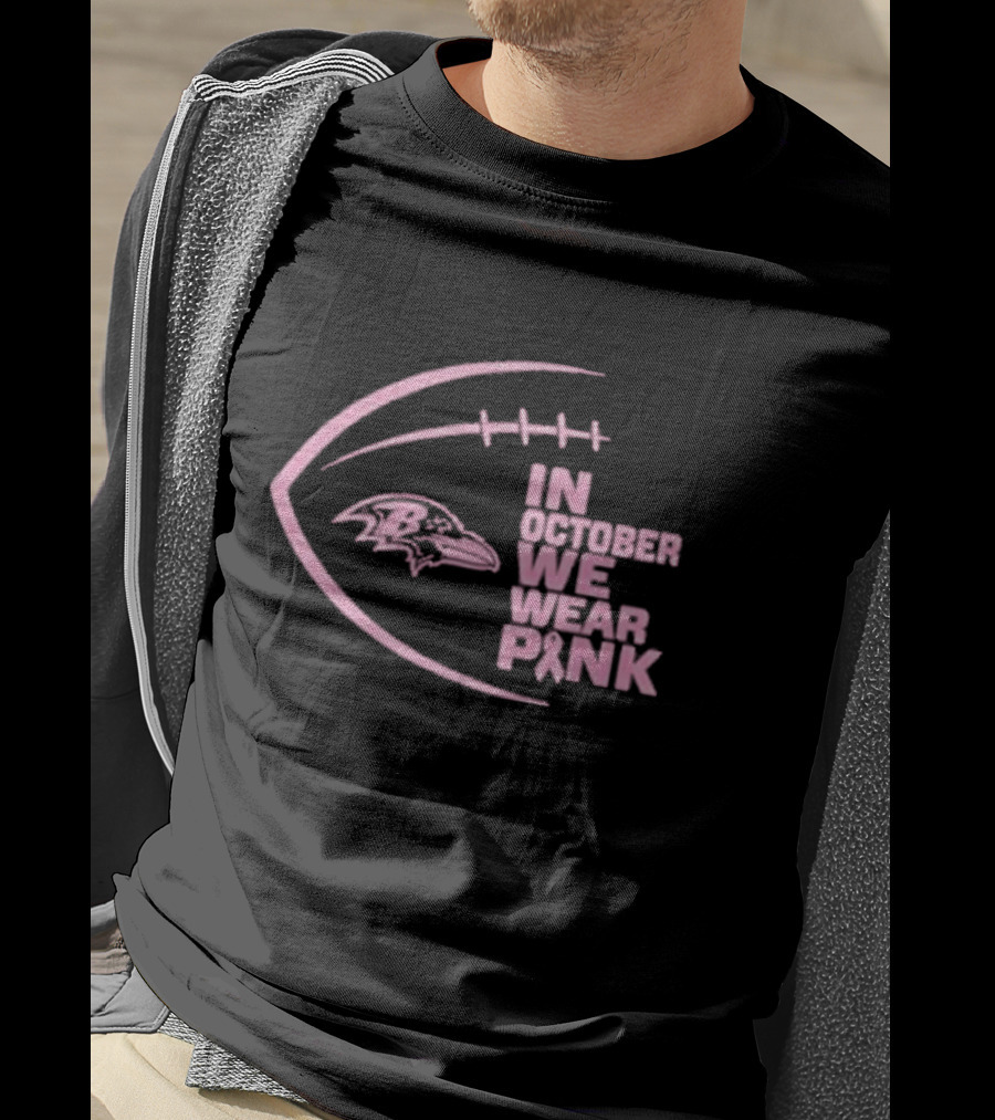 NFL Baltimore Ravens In October We Wear Pink T-Shirt