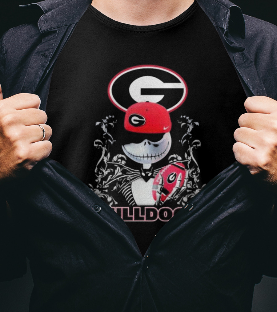 Jack Skellington Georgia Bulldogs Hat Bulldogs T-Shirt