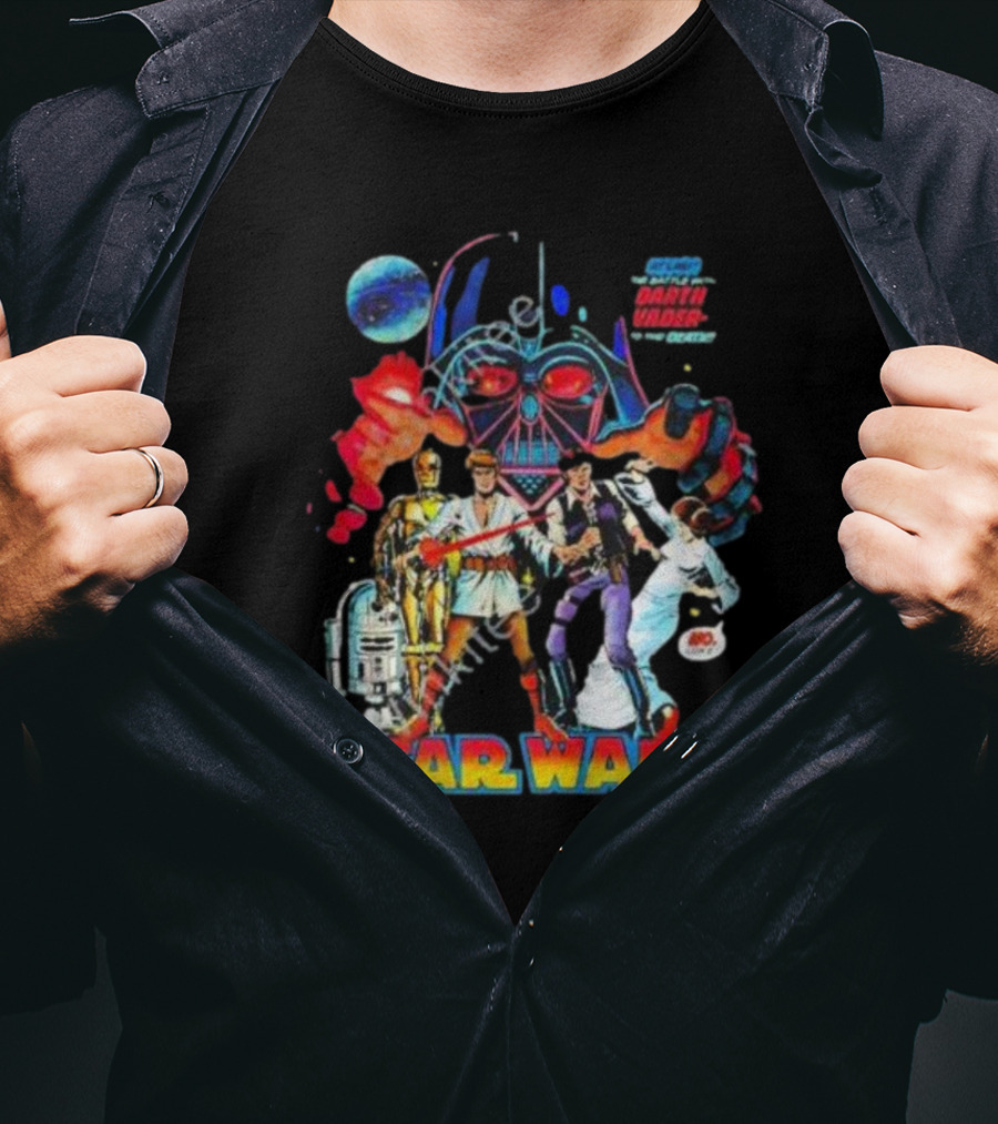 Star Wars Darth Vader In The Death Star Comic Style A New Hope T-Shirt