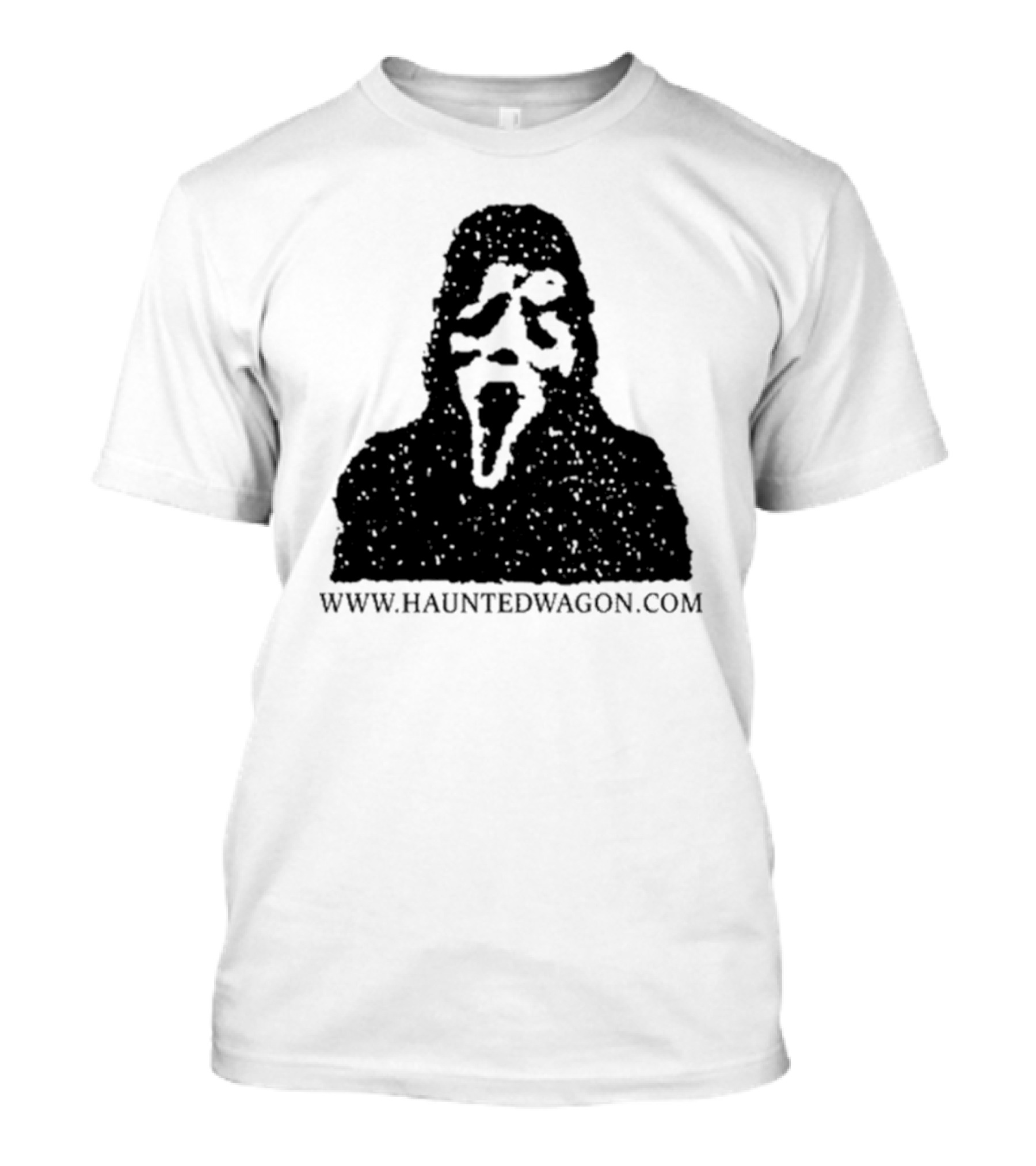 Onlineceramics Haunted Wagon Scream Mask Silhouette Www.hauntedwagon.com T-Shirt