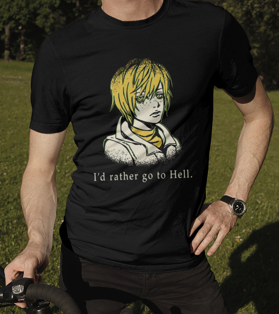 Silent Hill I'd Rather Go To Hell Anime Character T-Shirt