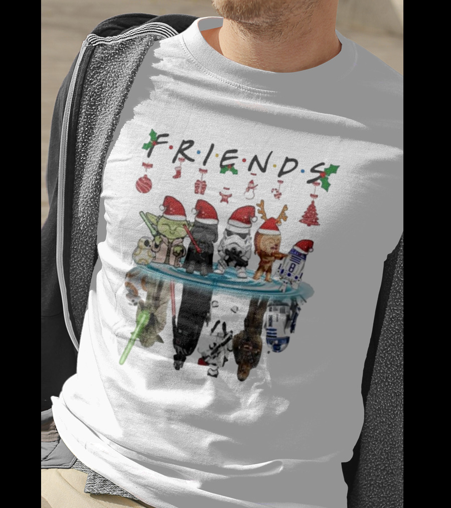 Friends Christmas Star Wars Characters Holiday Special T-Shirt