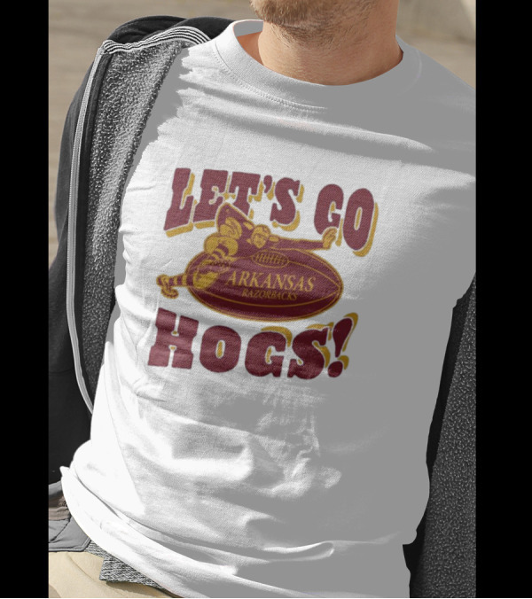 Let's Go Hogs Arkansas Razorbacks Stiff Arm T-Shirt