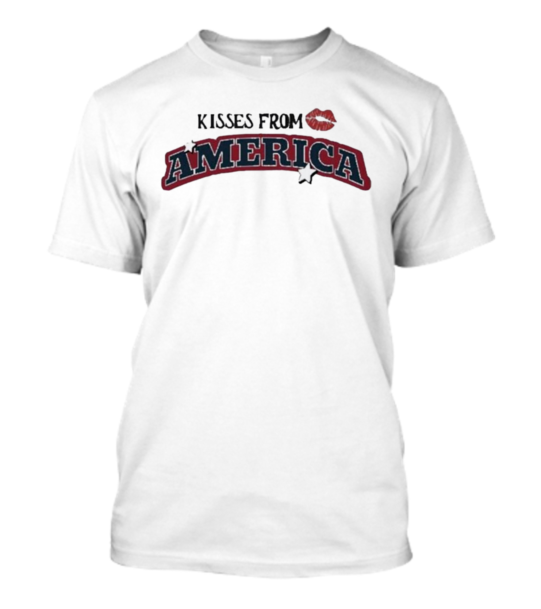 Kisses From America Lips Icon America Stars T-Shirt