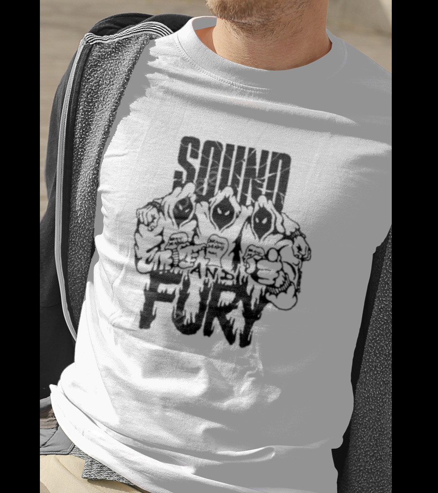 Brain Dead X Spoiler Sound And Fury Three Hooded Figures T-Shirt