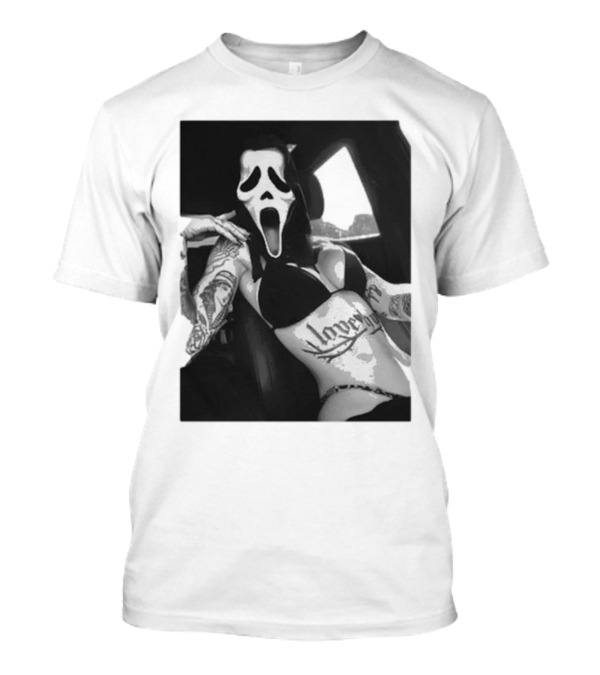 Scream If U Need Me Ghost Face Love Tattoo T-Shirt