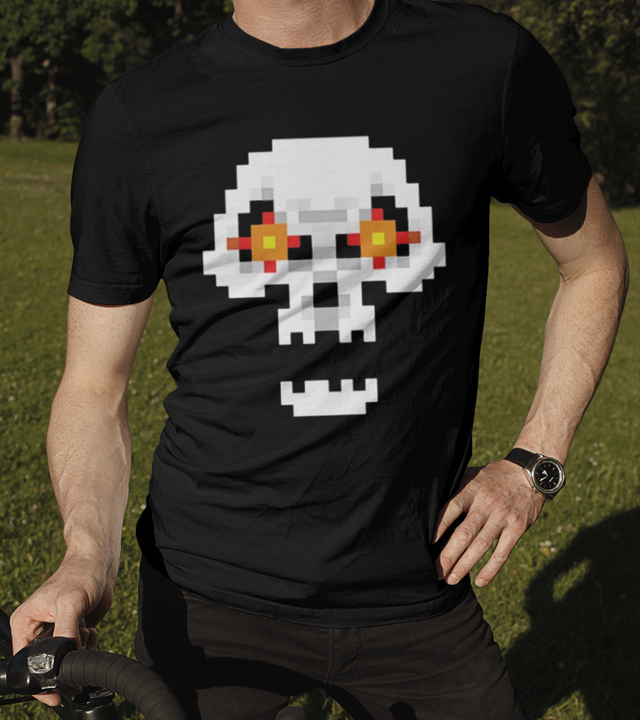 Crossing Skull Pixel T-Shirt