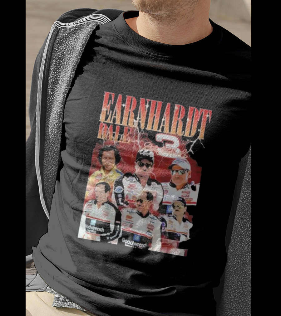 Dale Earnhardt Number 3 Goodwrench Racing Bootleg Rap T-Shirt