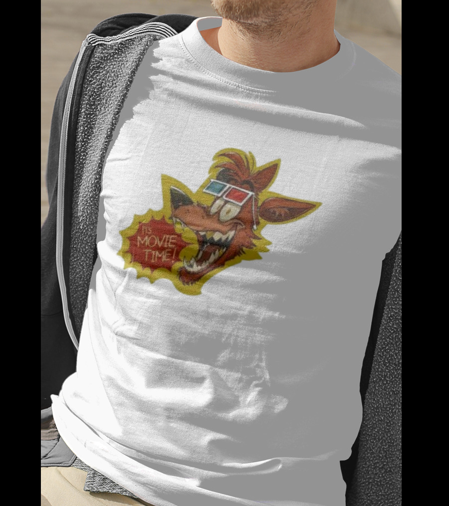 Five Nights At Freddy’s Foxy In 3D Glasses It's Movie Time T-Shirt